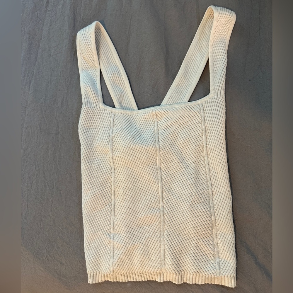 White, cross-back tank top